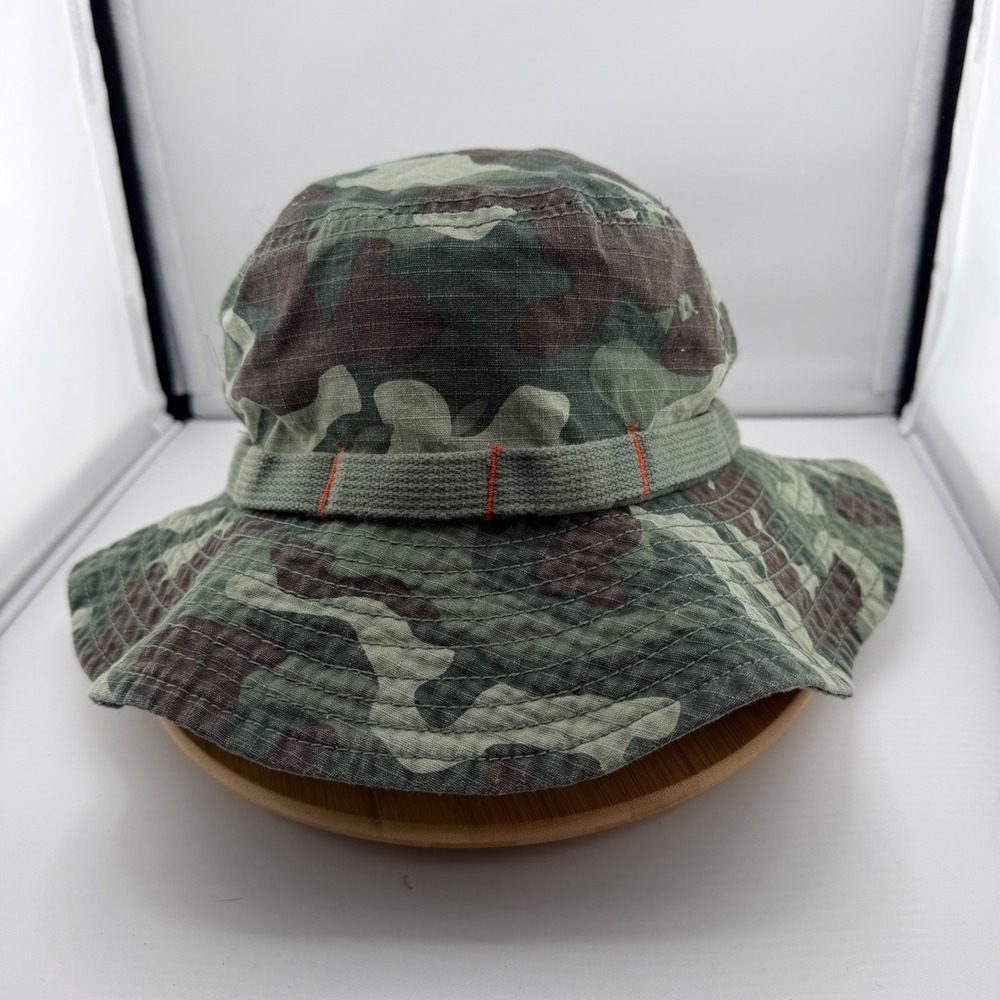 The Childrens Place Boys Camo Bucket Hat Green Ripstop Sun Hat Size L/G 10+